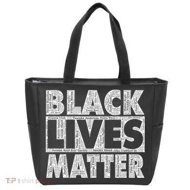 Black Lives Matters Victim Names Pattern Tote Bag