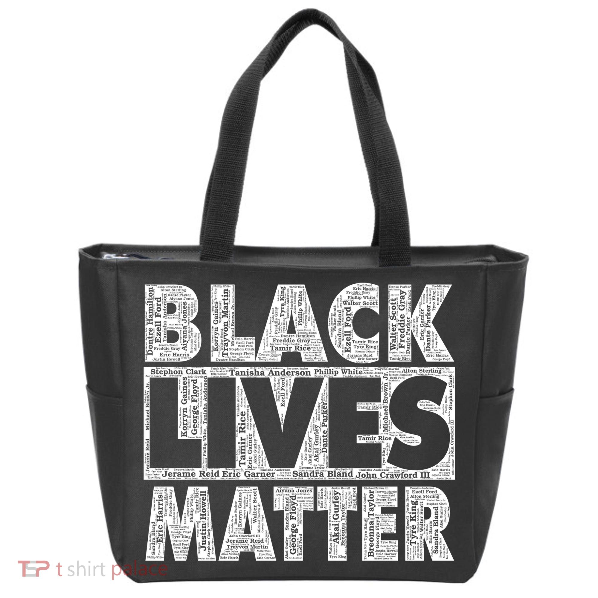 Black Lives Matters Victim Names Pattern Tote Bag