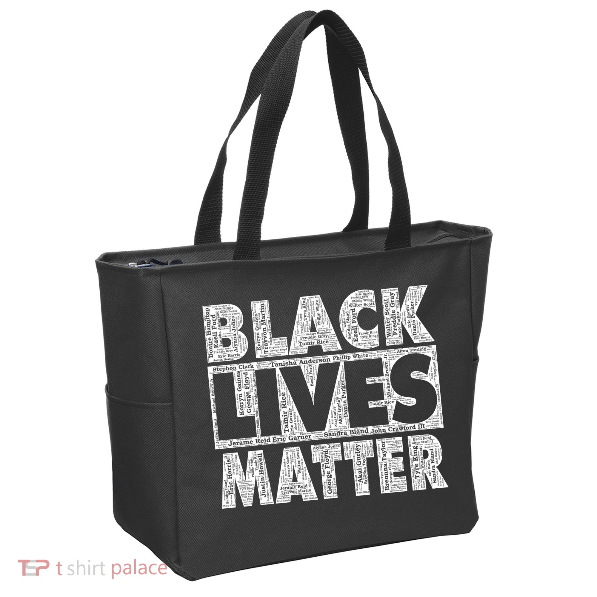 Black Lives Matters Victim Names Pattern Tote Bag