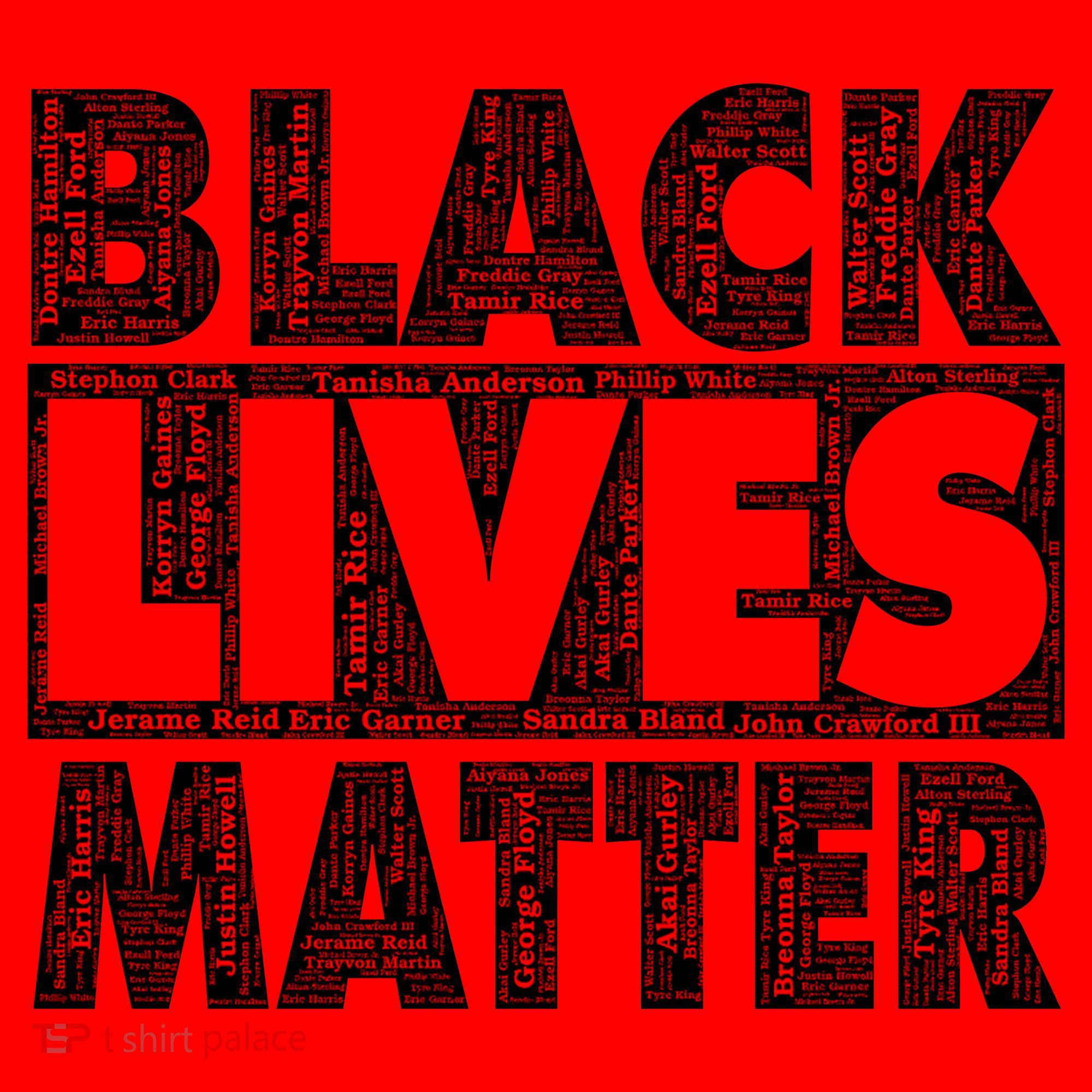 Black Lives Matters Victim Names Pattern Santa Hat