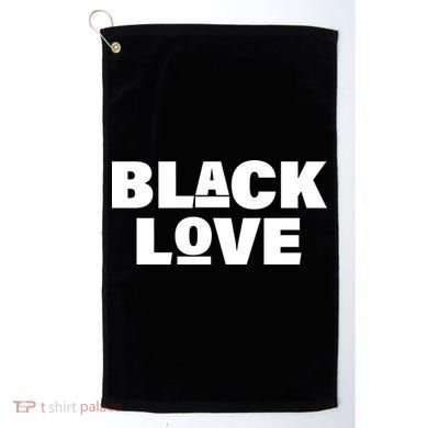 Black Love Golf Towel