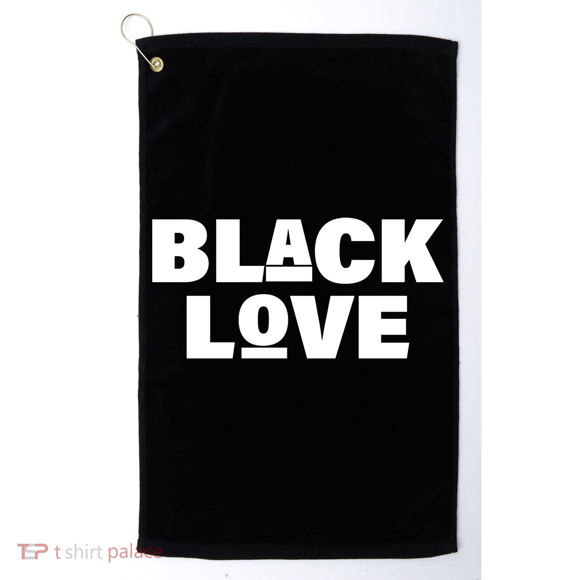 Black Love Golf Towel