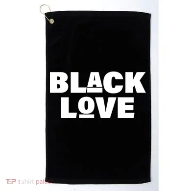 Black Love Golf Towel
