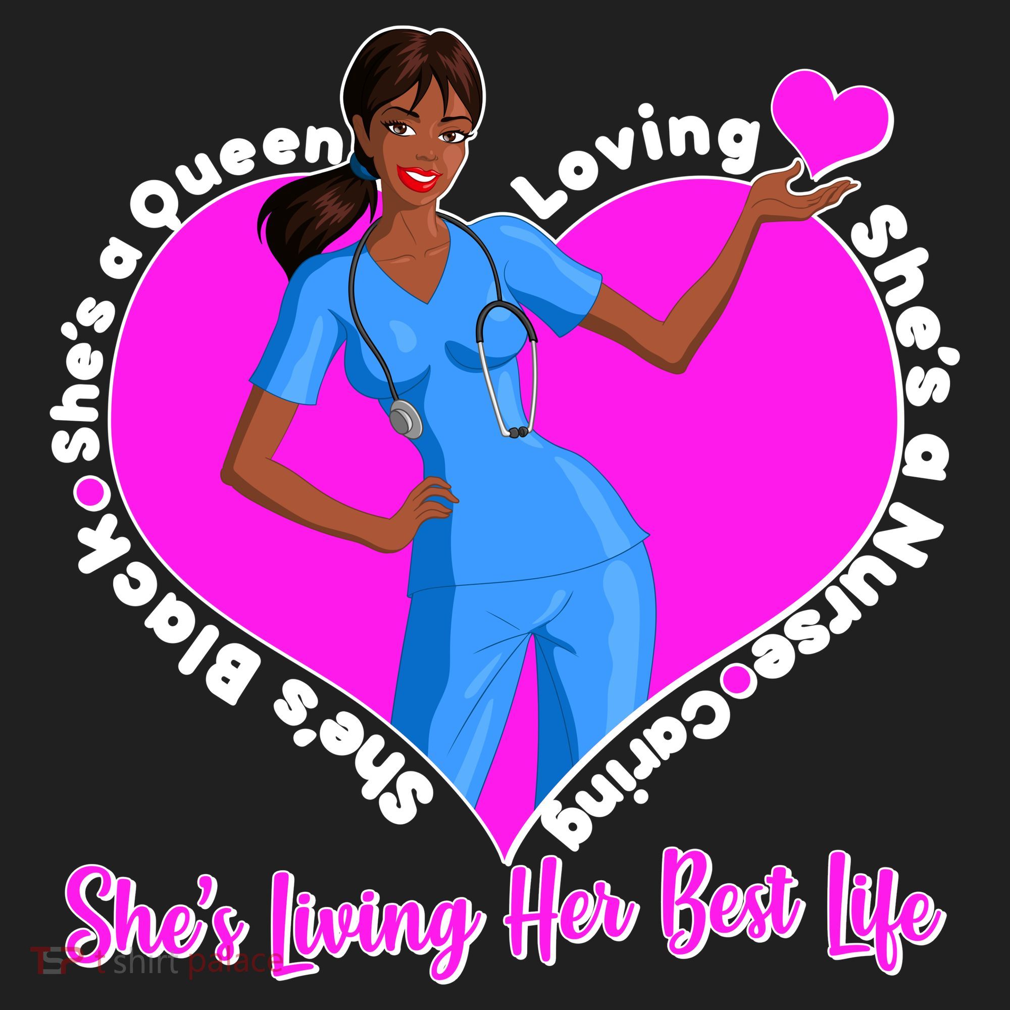 Black Nurse Living Her Best Life Women's Sweatshirt