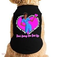 Black Nurse Living Her Best Life Doggie Tank thumb 0