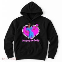 Black Nurse Living Her Best Life Hoodie thumb 0
