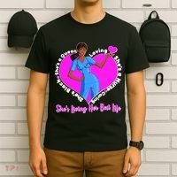 Black Nurse Living Her Best Life T-Shirt thumb 6
