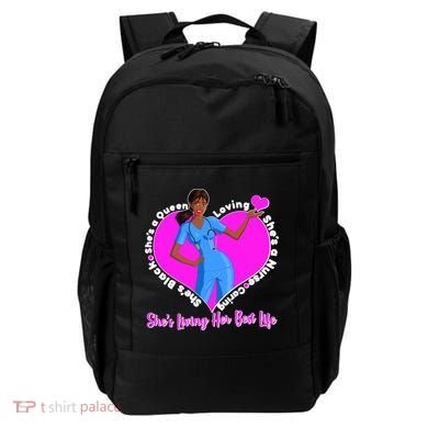 Black Nurse Living Her Best Life Backpack