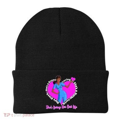 Black Nurse Living Her Best Life Beanie