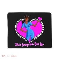 Black Nurse Living Her Best Life Mousepad thumb 0