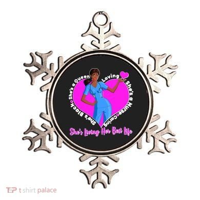 Black Nurse Living Her Best Life Ornament