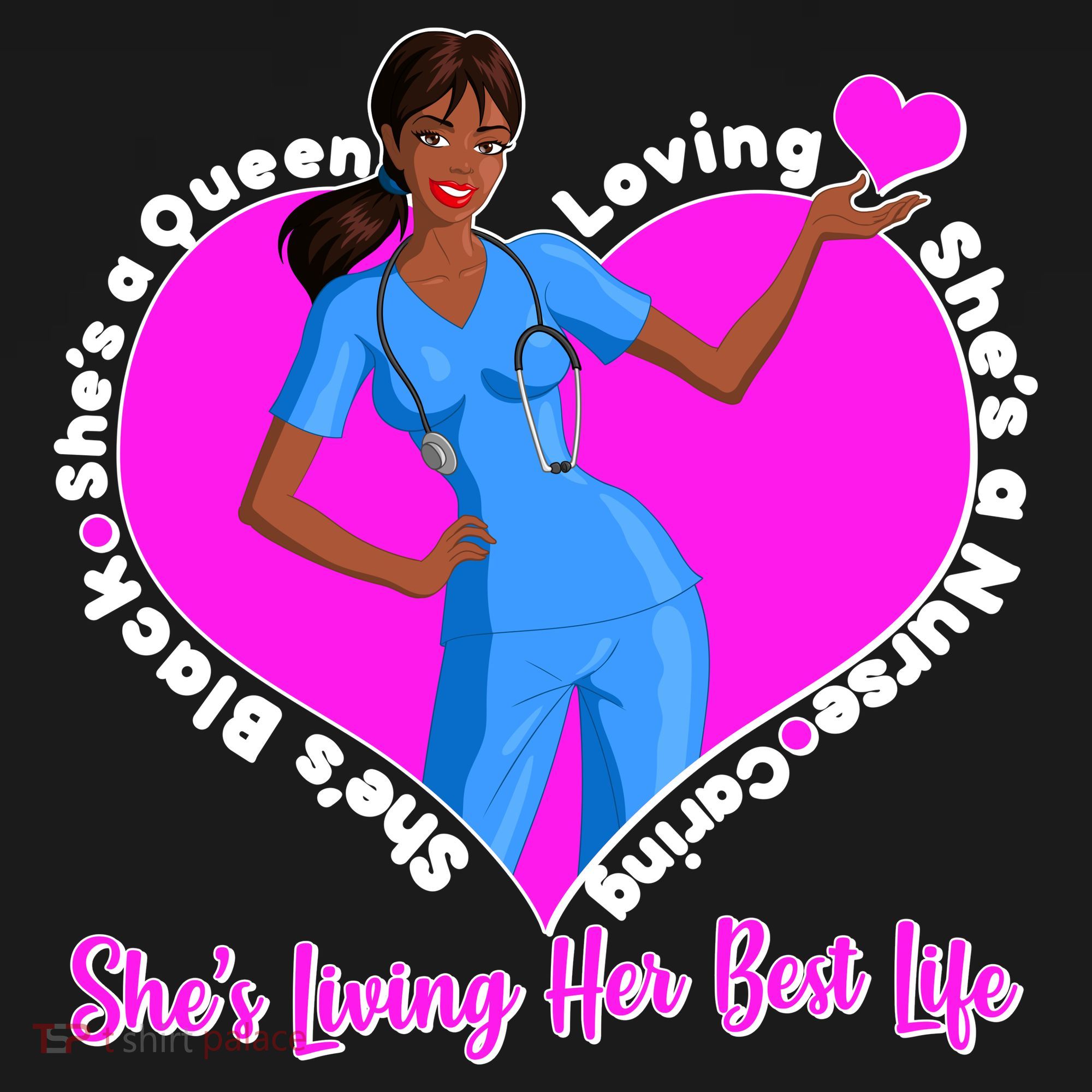 Black Nurse Living Her Best Life Ornament