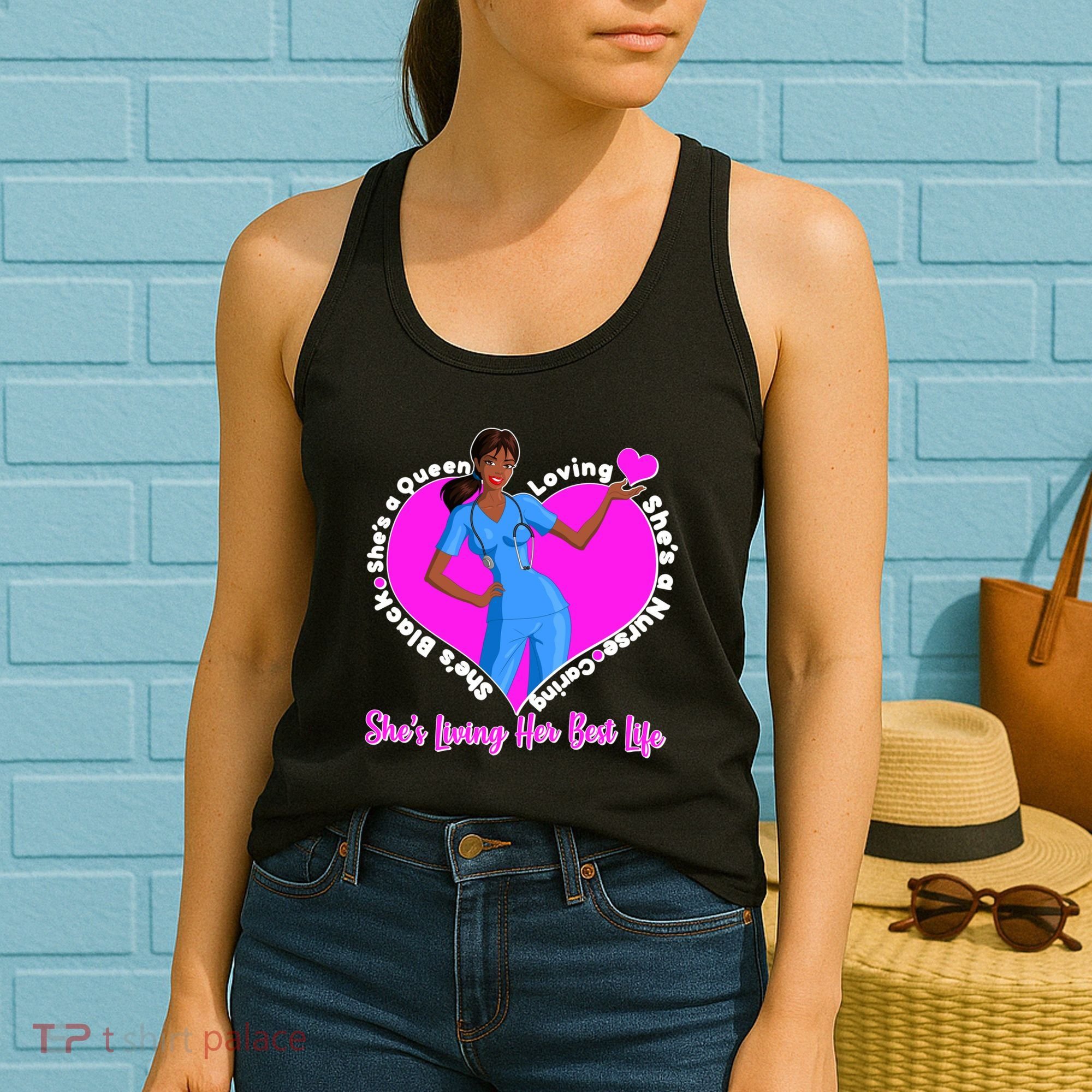 Black Nurse Living Her Best Life Women's Tank Top