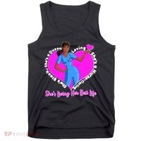Black Nurse Living Her Best Life Tank Top thumb 0