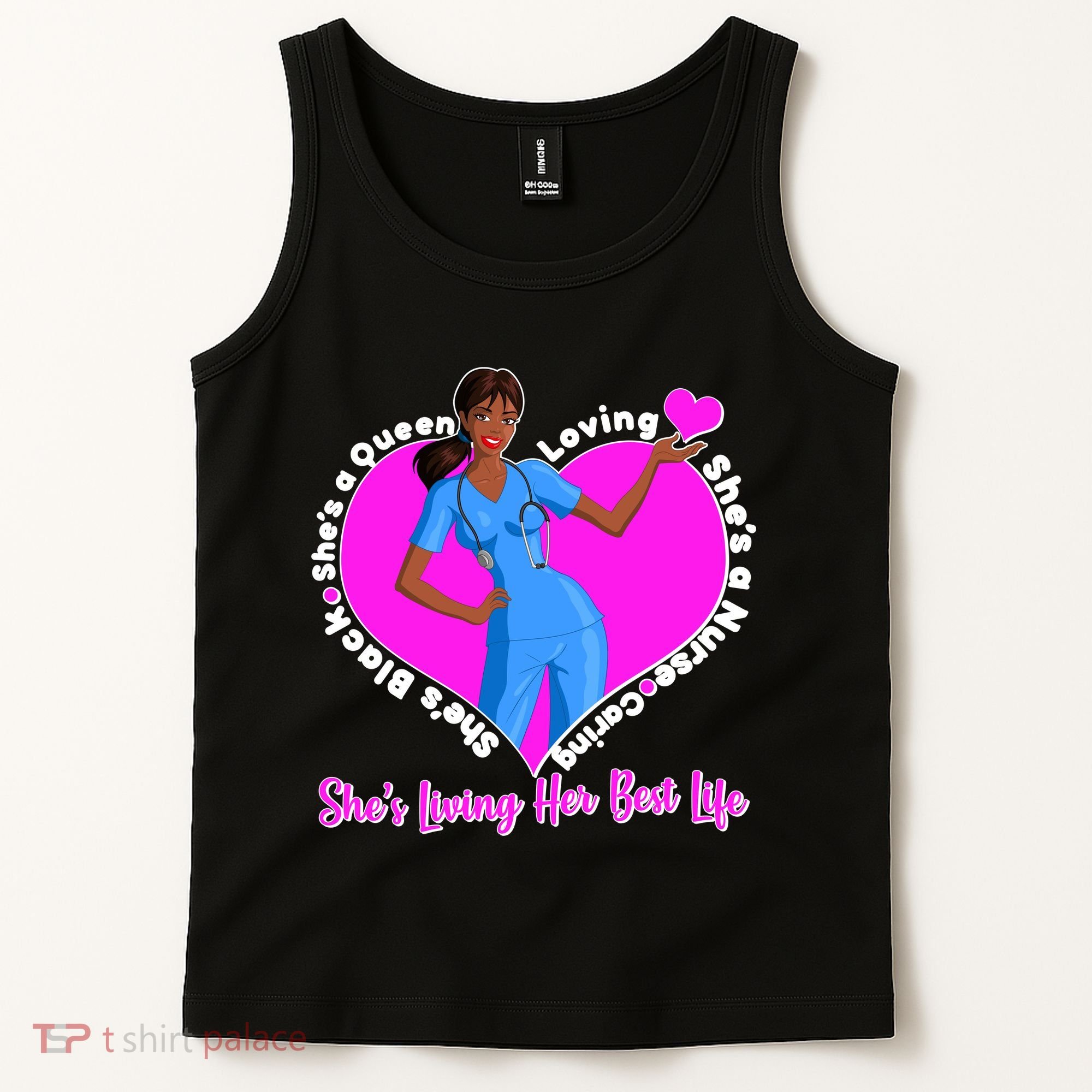 Black Nurse Living Her Best Life Tank Top