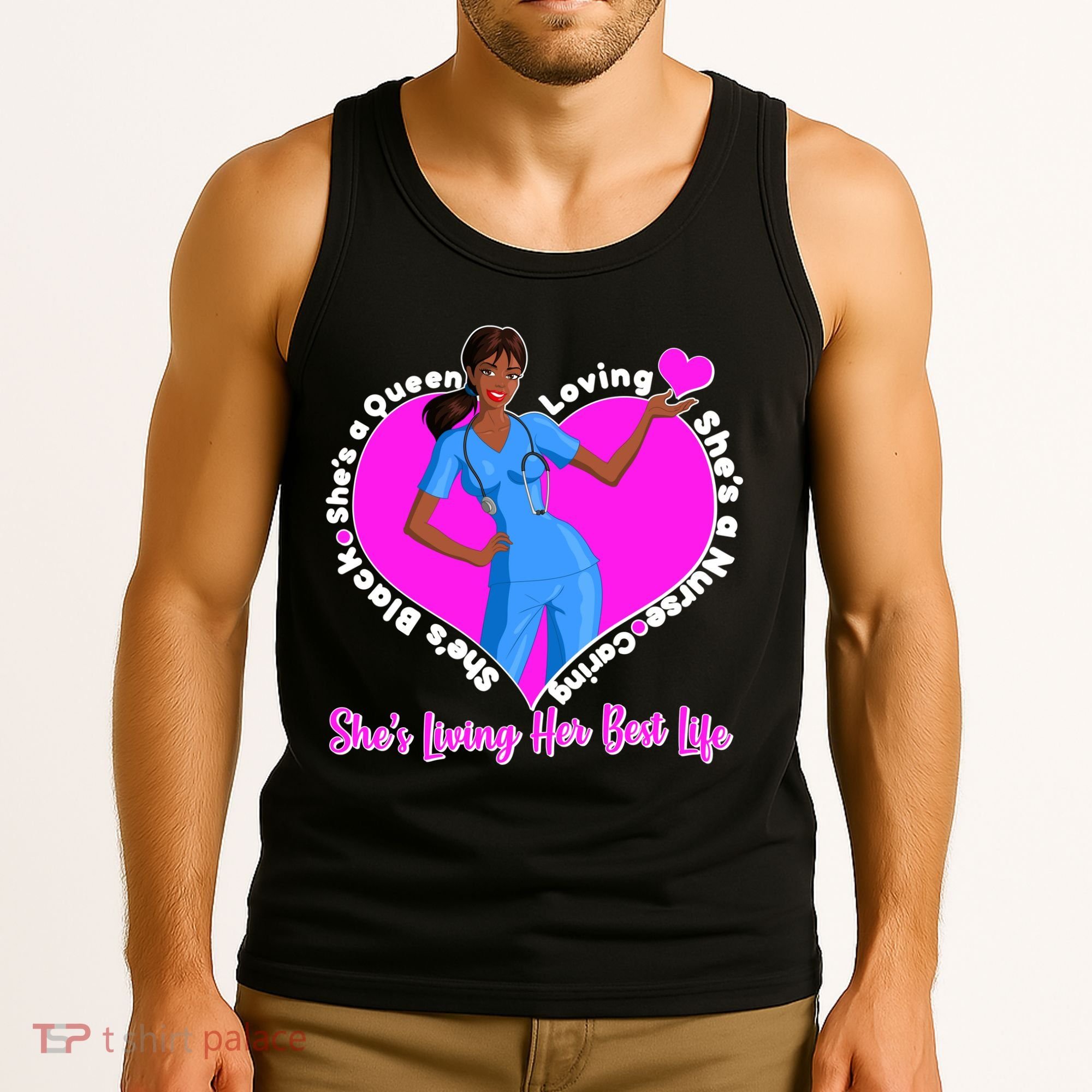 Black Nurse Living Her Best Life Tank Top