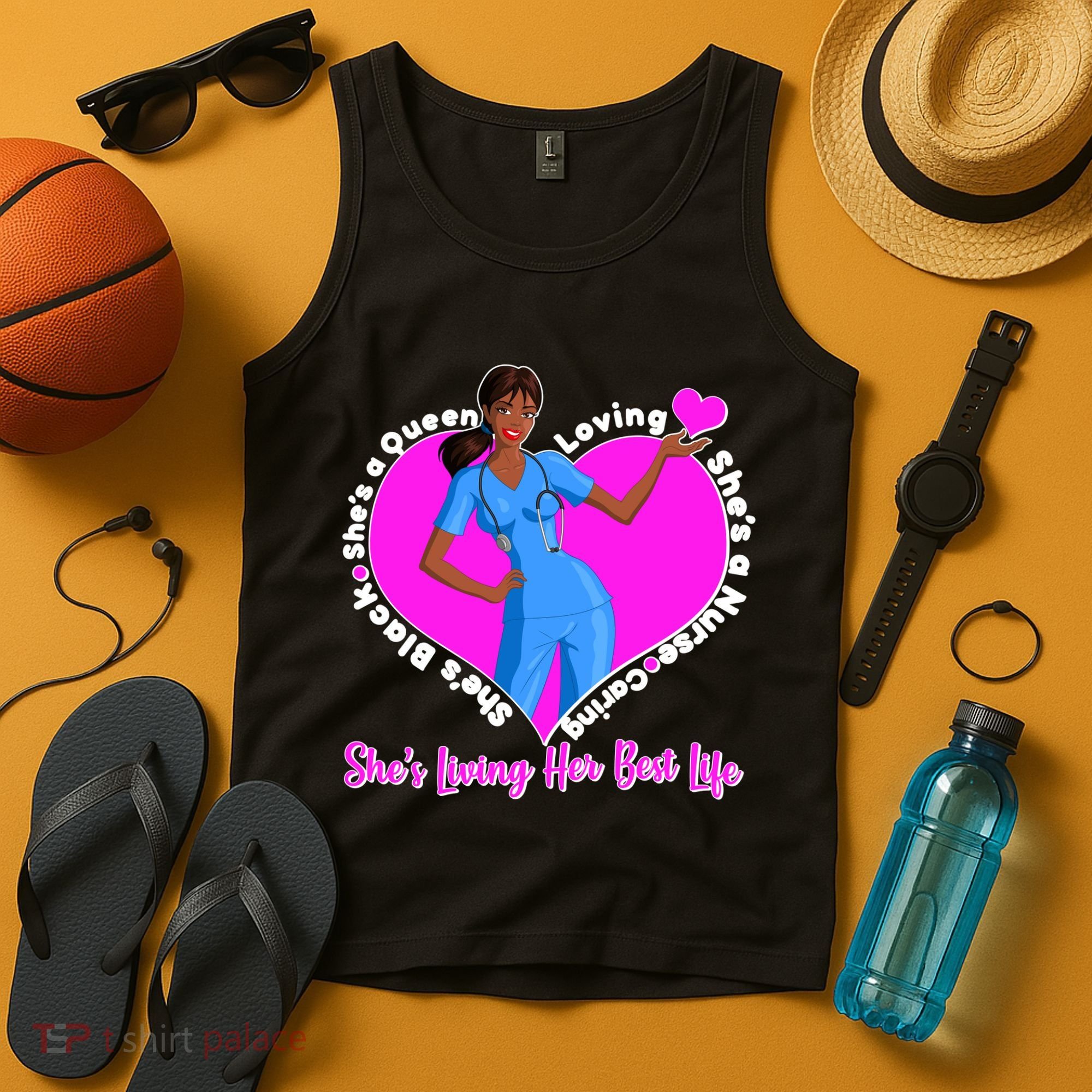 Black Nurse Living Her Best Life Tank Top