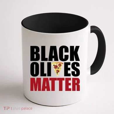 Black Olives Matter Coffee Mug back