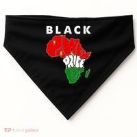 Black Power Pride Love Black History Month USA-Made Doggie Bandana thumb 0