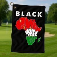 Black Power Pride Love Black History Month Golf Towel thumb 1