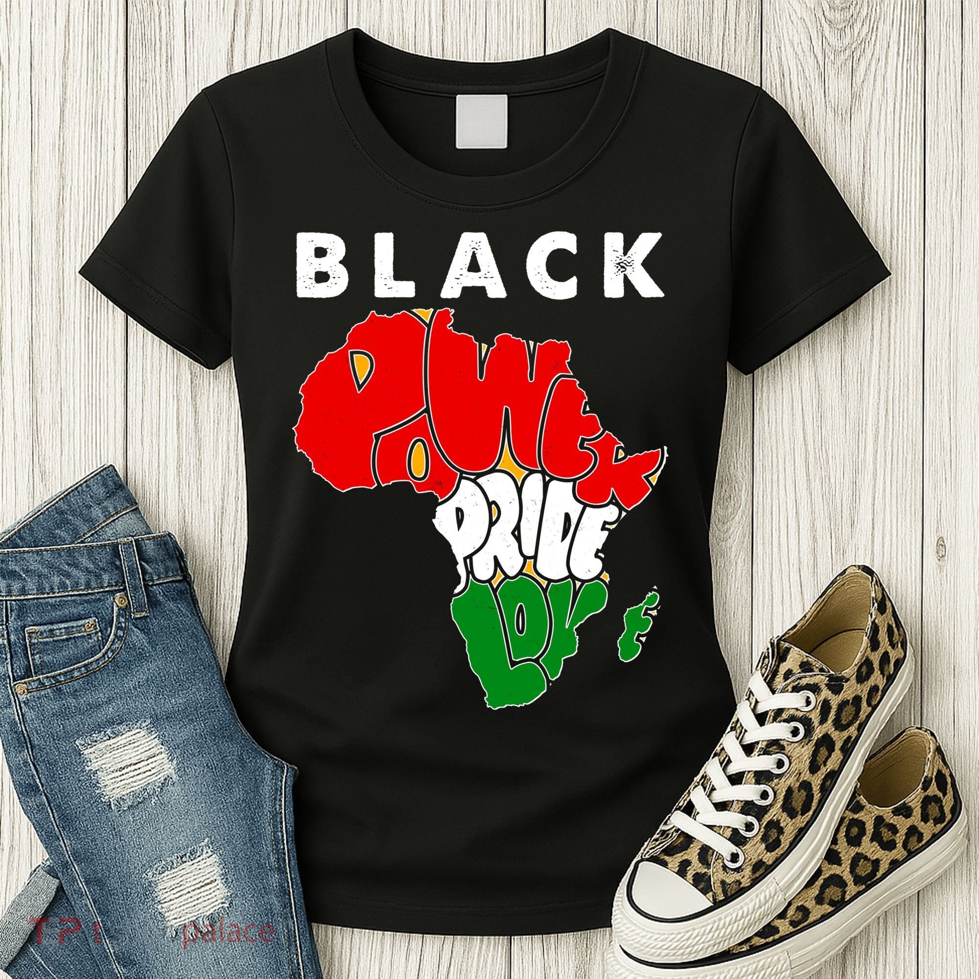 Black Power Pride Love Black History Month Women's T-Shirt