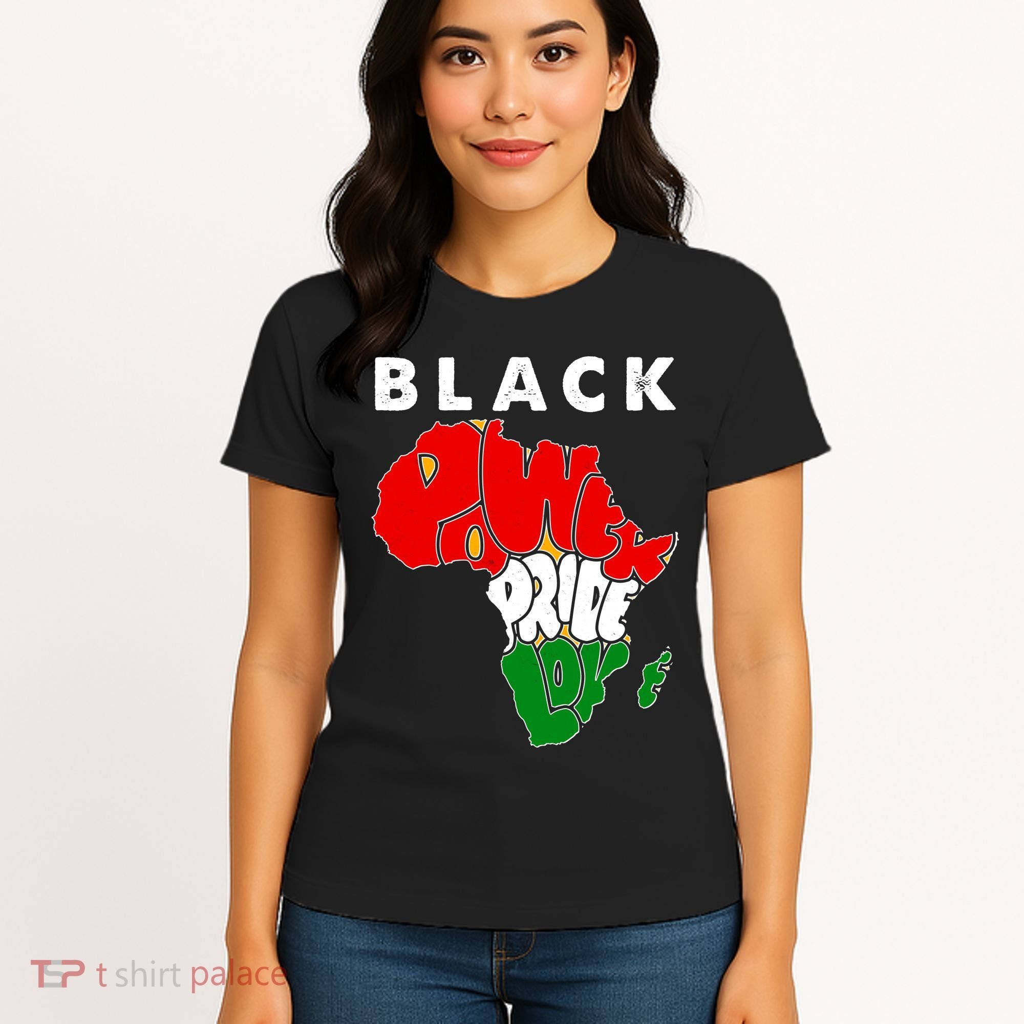 Black Power Pride Love Black History Month Women's T-Shirt