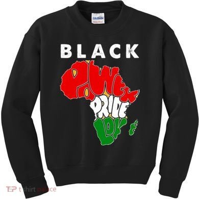 Black Power Pride Love Black History Month Kids Sweatshirt