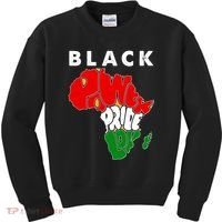 Black Power Pride Love Black History Month Kids Sweatshirt thumb 0
