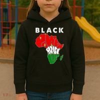 Black Power Pride Love Black History Month Kids Hoodie thumb 3