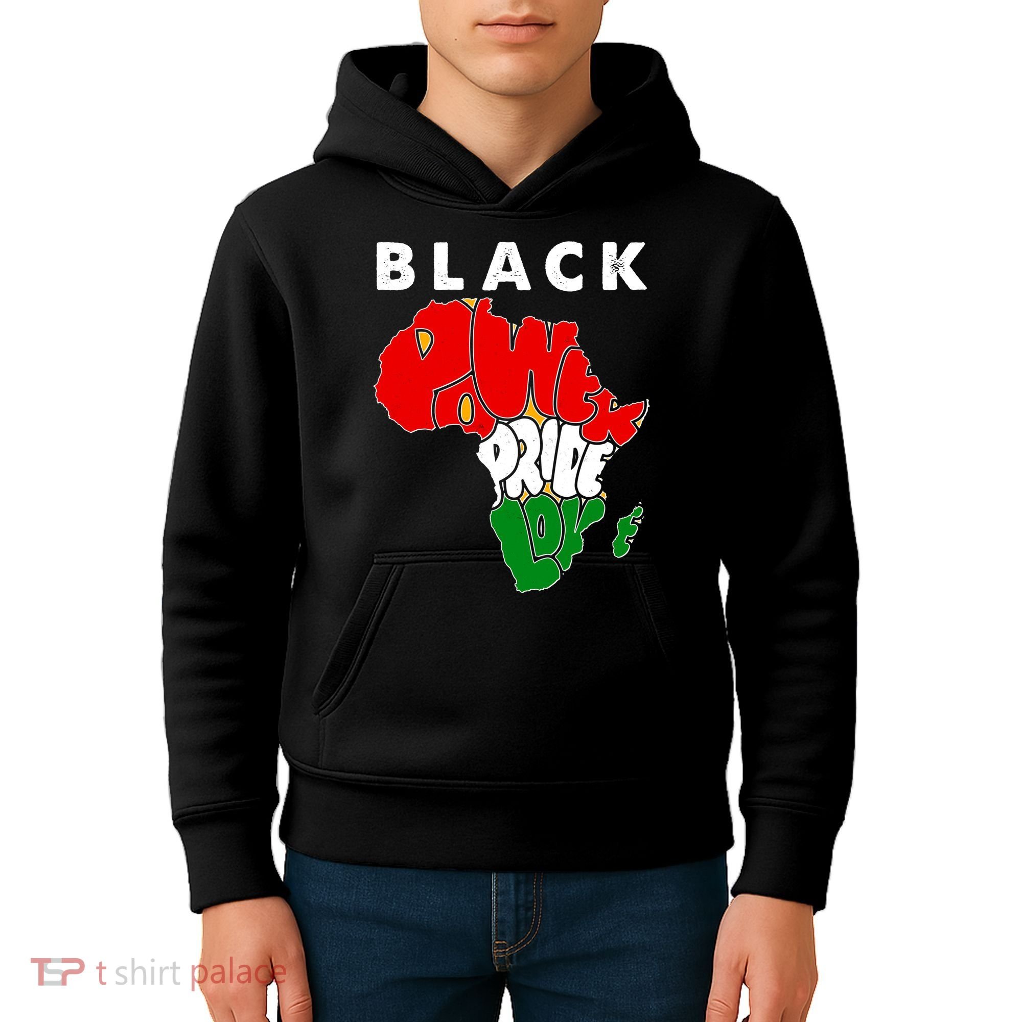 Black Power Pride Love Black History Month Kids Hoodie
