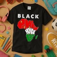 Black Power Pride Love Black History Month Kids T-Shirt thumb 3