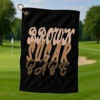 Black Pride Brown Sugar Babe Melanin Golf Towel thumb 1