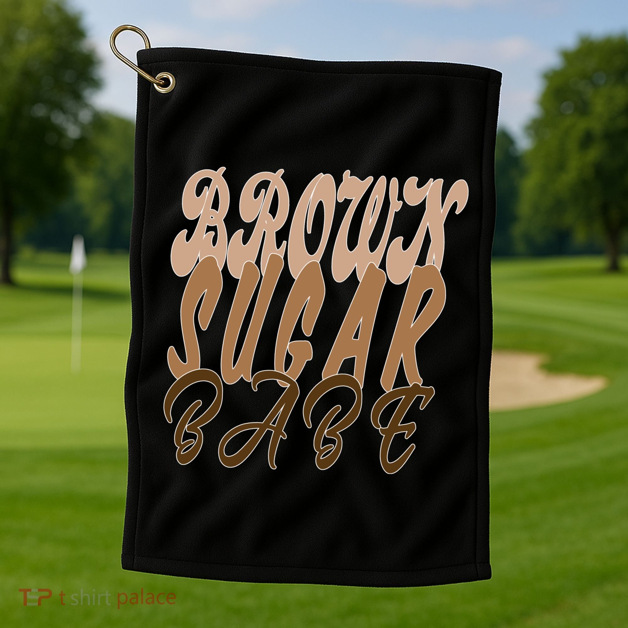 Black Pride Brown Sugar Babe Melanin Golf Towel