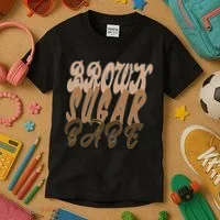 Black Pride Brown Sugar Babe Melanin Kids T-Shirt thumb 3
