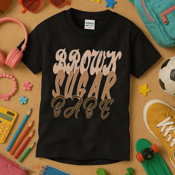 Black Pride Brown Sugar Babe Melanin Kids T-Shirt