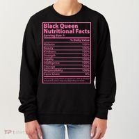 Black Queen Nutritional Facts Women's Sweatshirt thumb 0