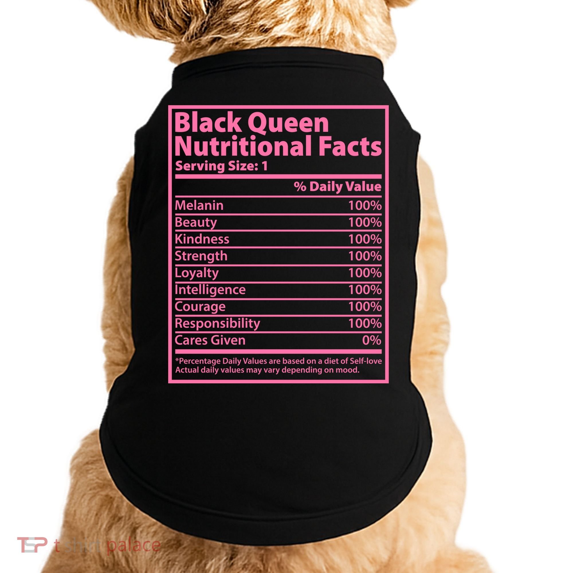Black Queen Nutritional Facts Doggie Tank