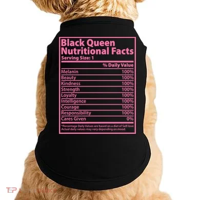 Black Queen Nutritional Facts Doggie Tank