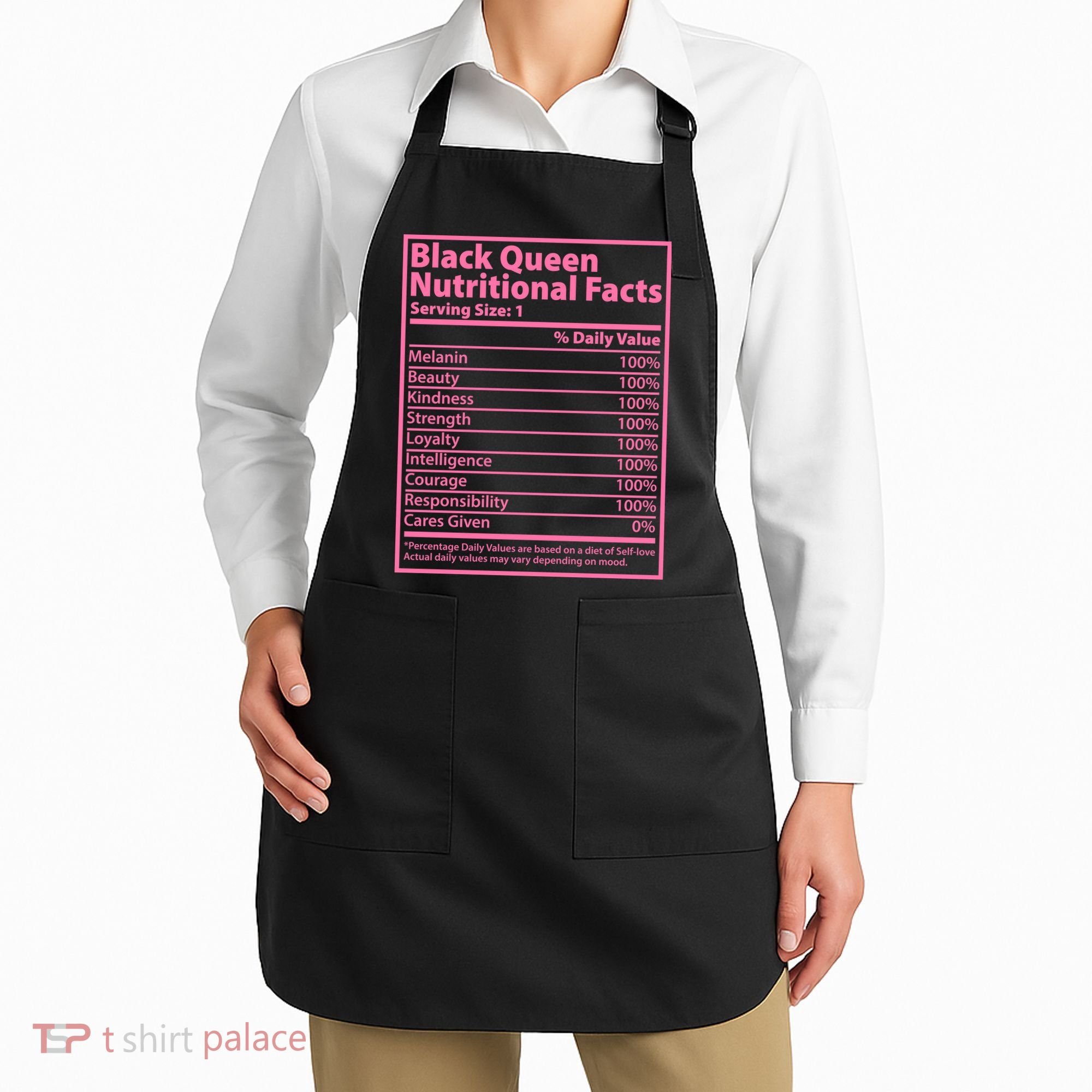 Black Queen Nutritional Facts Apron