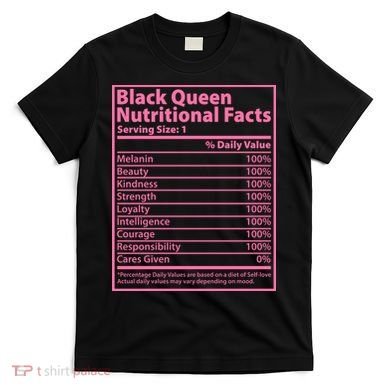 Black Queen Nutritional Facts T-Shirt
