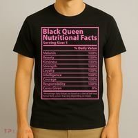 Black Queen Nutritional Facts T-Shirt thumb 3