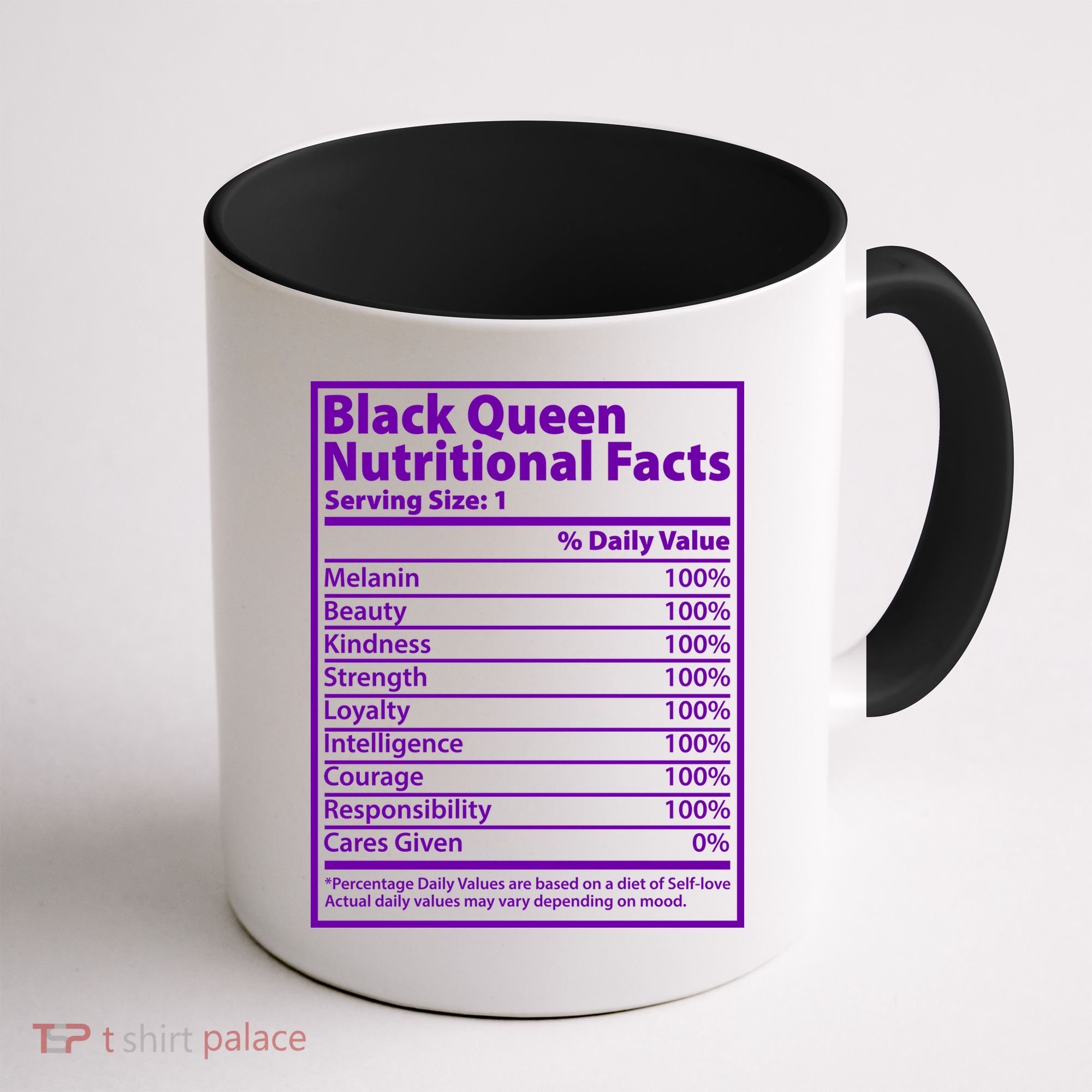 Black Queen Nutritional Facts Coffee Mug