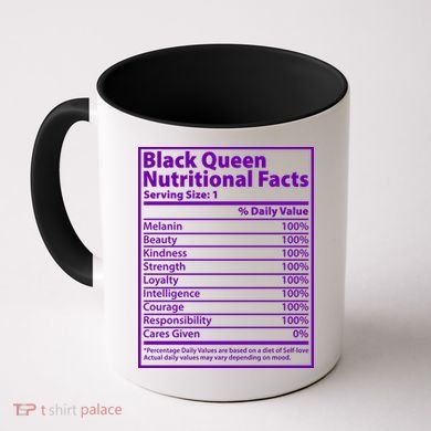 Black Queen Nutritional Facts Coffee Mug