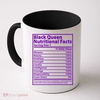 Black Queen Nutritional Facts Coffee Mug thumb 0