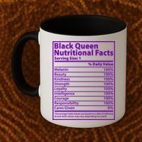 Black Queen Nutritional Facts Coffee Mug thumb 2