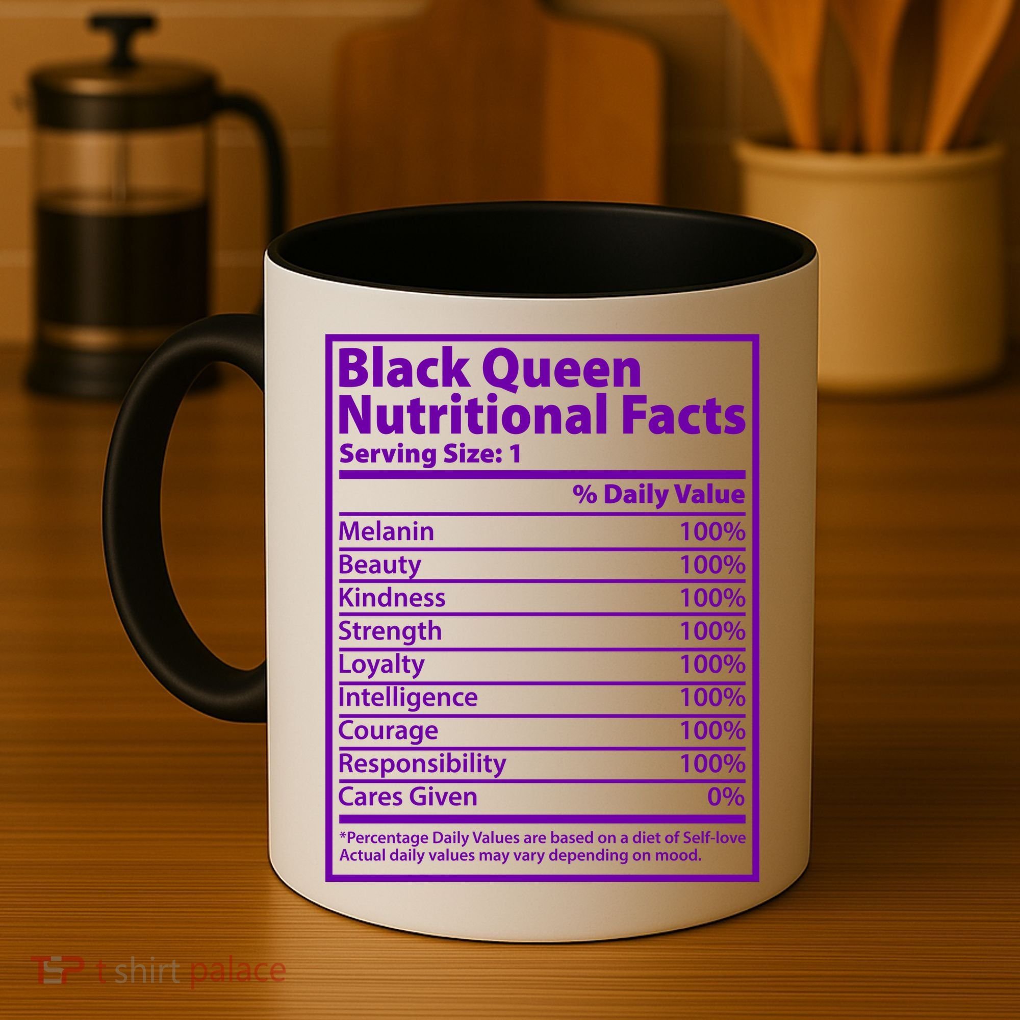 Black Queen Nutritional Facts Coffee Mug