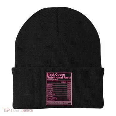Black Queen Nutritional Facts Beanie