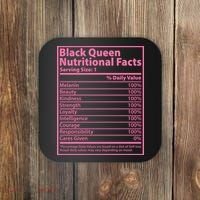 Black Queen Nutritional Facts Coaster thumb 0