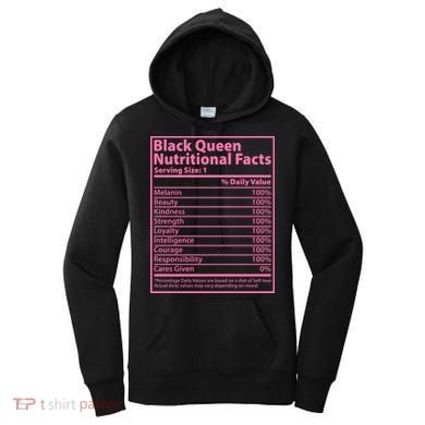 Black Queen Nutritional Facts Women's Hoodie