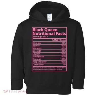 Black Queen Nutritional Facts Toddler Hoodie